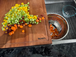 chopped vegetables