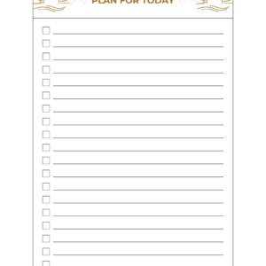 Plan For Today Simple To-Do LIst