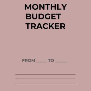 Monthly Budget tracker