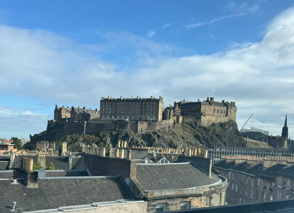 Visiting Edinburgh Scotland – city skyline and castle view