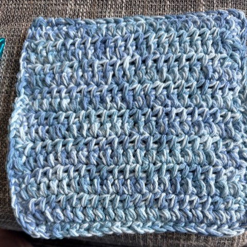 beginner crochet dishcloth pattern finished