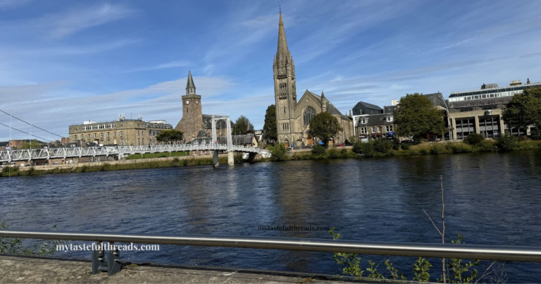 Things to do in Inverness — River Ness with historic church spires and suspension bridge on a sunny day